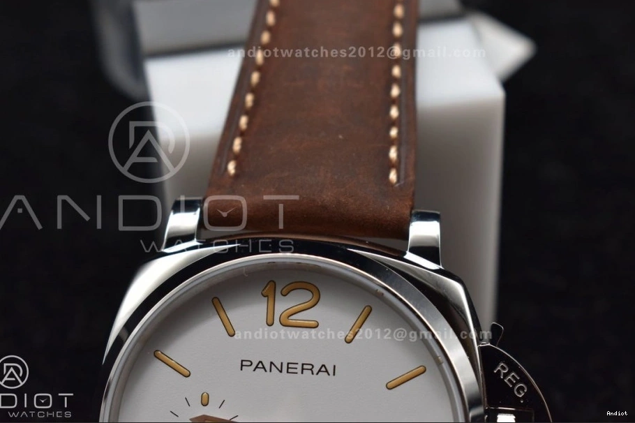 Luminor Brown Strap Due Dial Asso Popular White PAM1046 Edition on 977 VSF Best AXXXIV 0724